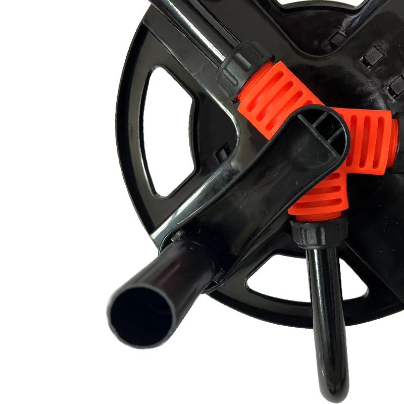 黑金钢洗车水管收纳车 绕管器盘水管架 缠绕卷线器 花园浇花