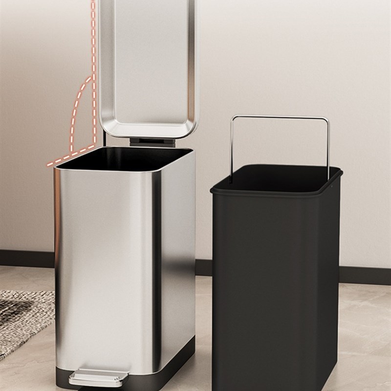 不锈钢垃圾桶脚踏式家用厨房客厅厕所卫生间带盖窄缝垃圾箱大芳素