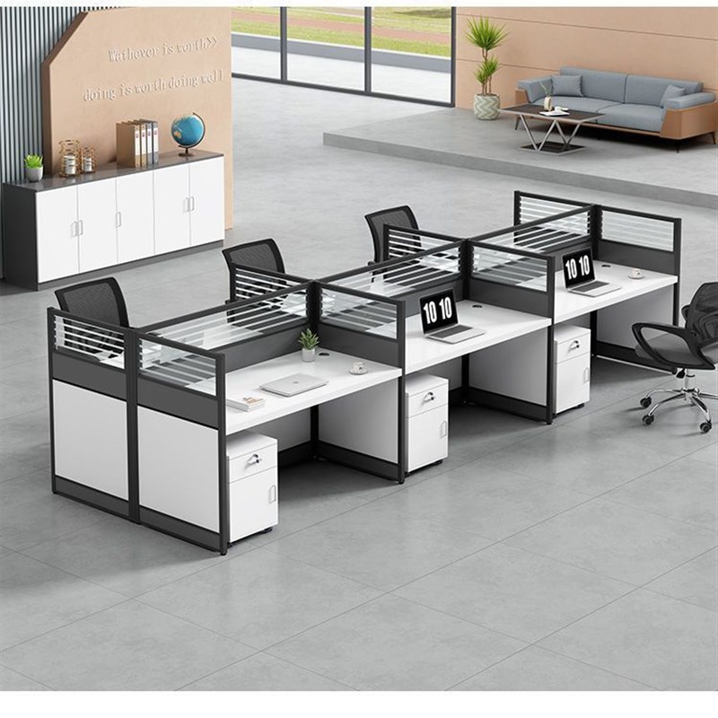 办公室员工现代简约双人组合屏风工位桌办公桌台式桌工作台办公桌