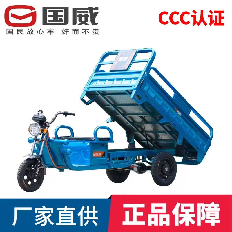 国威电动三轮车拉货货车载重王成人家用快递车农用厂家三轮车