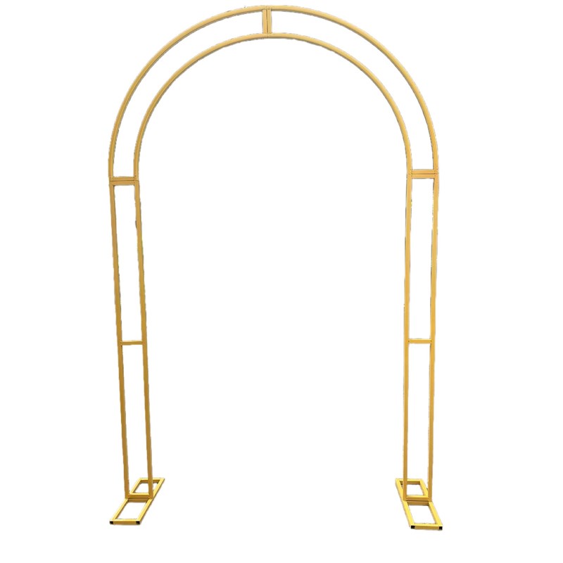 新款中式婚庆舞台布置铁艺拱门道具森系婚礼场景布置装饰屏风路引