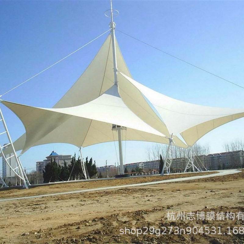 户外停车场膜结构遮阳棚 大型体育馆张拉膜雨棚 膜结构电桩停车棚