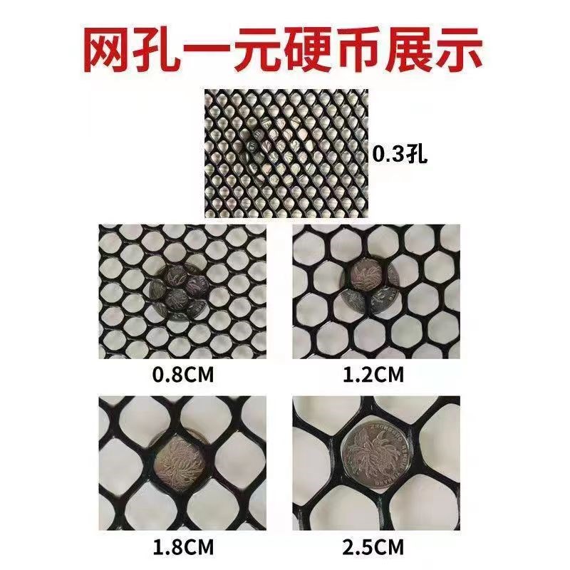 kt黑色养殖塑料平网鸡鸭鹅漏粪网阳台围栏防猫网安胶网脚垫网