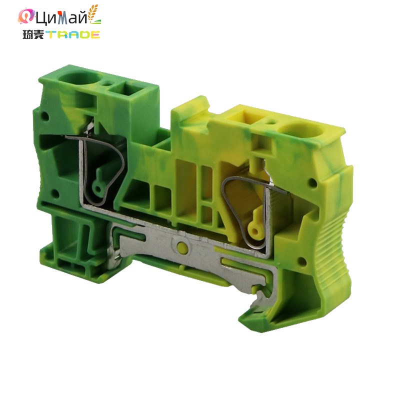 瑞联 弹片式接线端子 RST10 PE接地型 导轨式组合自锁型弹片