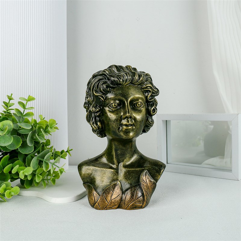 新款人像复古艺术花瓶树脂头像花盆雕塑塑像插花器摆件室内室外可