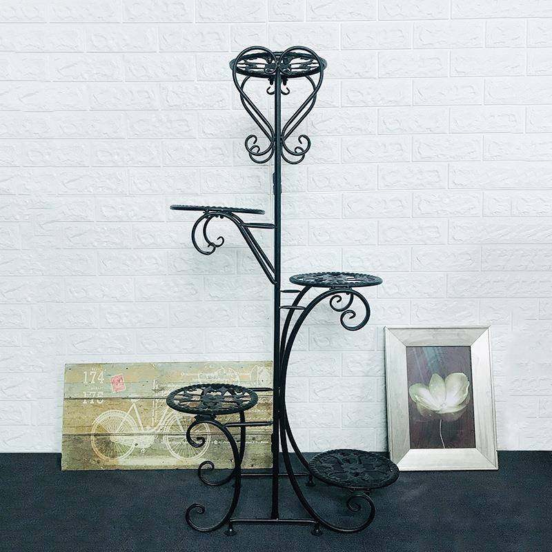 简约创意造型圆盘五层绿萝花架植物架室内阳台绿植铁艺展示架