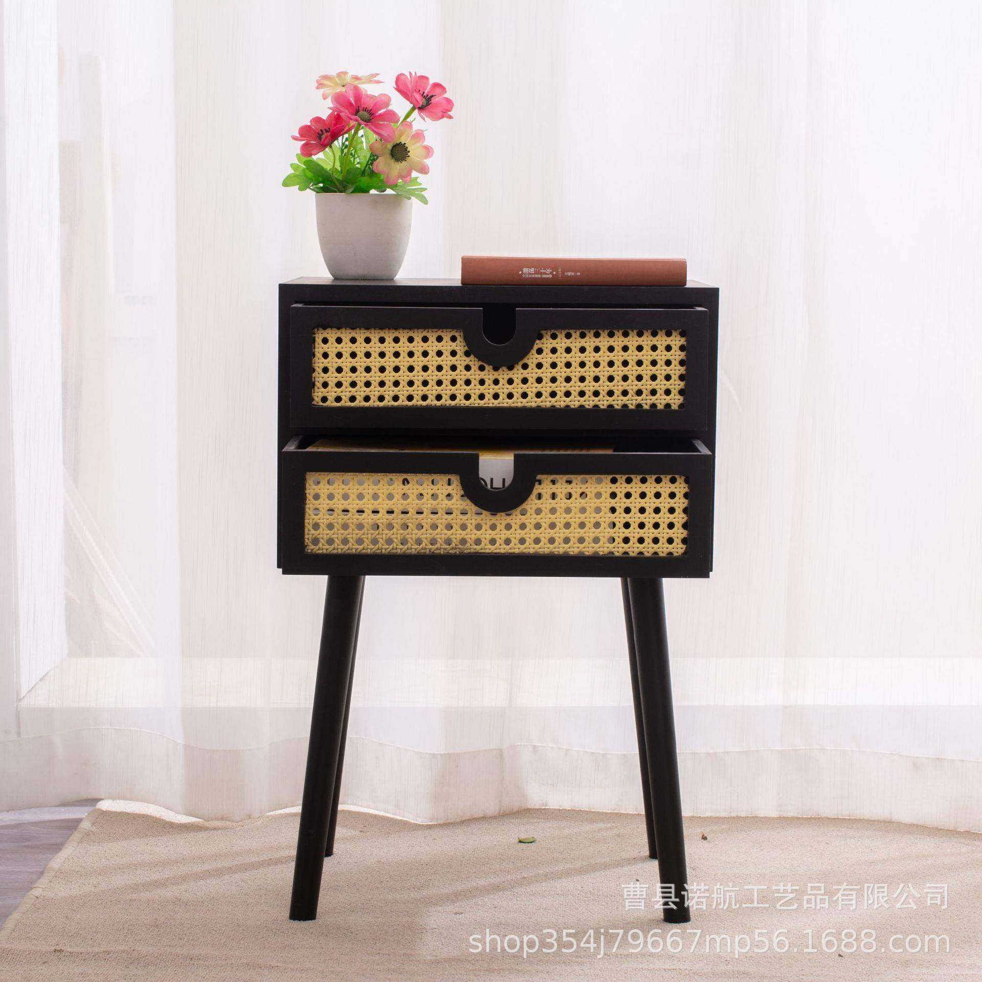 实木藤编床头柜小户型家用收纳储物边柜客厅沙发边角柜木质床头柜,农用物资,其他肥料,淘宝优惠券,粉丝福利购,淘宝优惠卷