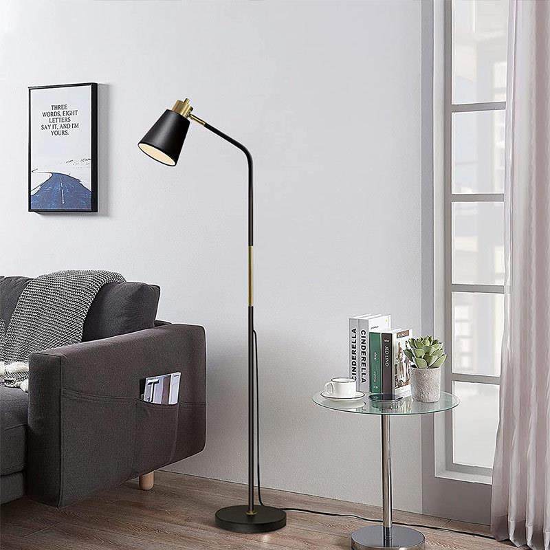 现代简约美式落地灯可调节高度方向客厅卧室书房跨镜立灯具