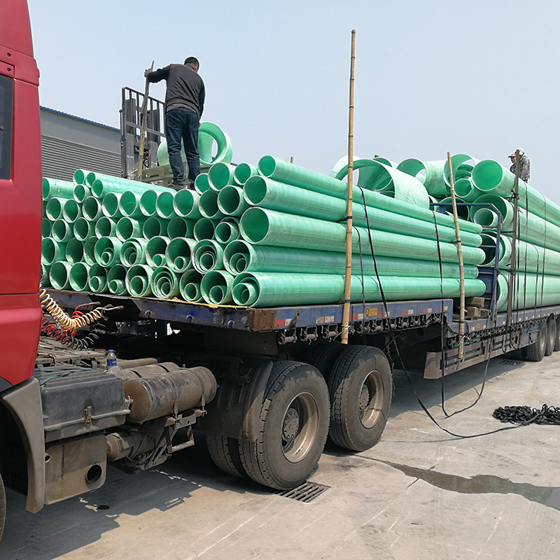 FRP玻璃钢排水管道地埋管道污水玻璃钢夹砂管缠绕管 玻璃钢管道