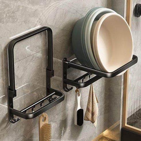脸盆收纳架卫生间壁挂免打孔盆架浴室洗手间放盆子神器厕所置物架,家装主材,卫浴置物架,淘宝优惠券,粉丝福利购,淘宝优惠卷