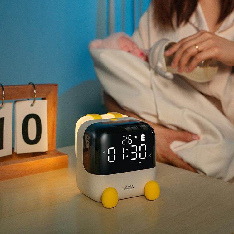小晨同学时钟灯静音创意闹钟智能学生电子台钟床头伴睡充电小夜灯,纺织面料/辅料/配套,纺织机械配件,淘宝优惠券,粉丝福利购,淘宝优惠卷