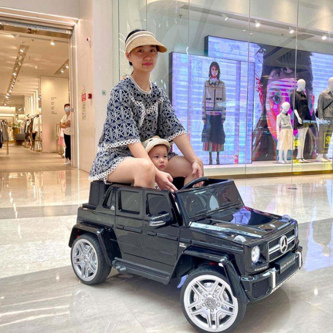 奔驰大g可坐大人儿童双座电动汽车四轮遥控越野四驱宝宝玩具车