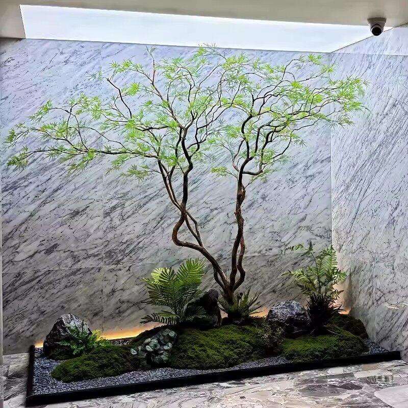仿真枫树羽毛枫造景假树室内端仿生绿植装饰树大型假树简约景观