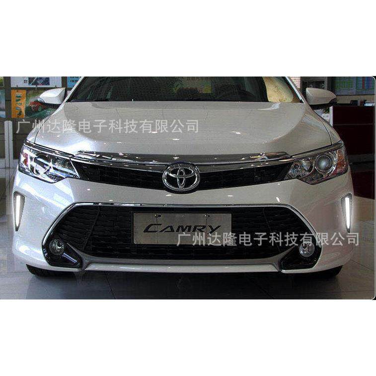 适用于15-17凯美瑞日行灯丰田新凯美瑞前雾灯改装LED日间行车灯