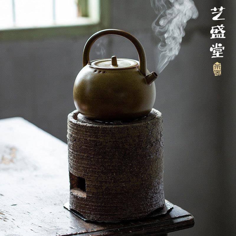 柴烧炭炉复古手工煮茶炉老式工夫茶碳炉风炉木炭烧水炉耐高温火炉