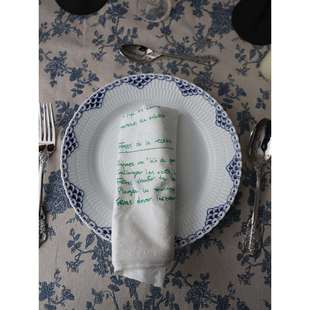 唐草祥云纹花边圆盘法式10寸平盘釉下彩贴画小清新餐具