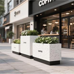 户外不锈钢坐凳花箱组合外摆商业街饮品店装 饰阳台种花槽花坛隔断