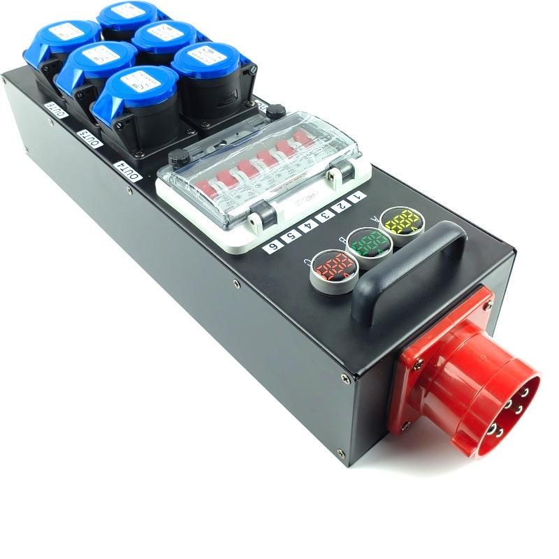 16A工业防水插座箱手提式户外检修箱移动舞台灯光工地防水配电箱