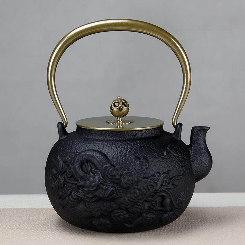 1200ml云中龙铸铁壶煮水壶铁茶壶日式烧水泡茶手工养生茶壶茶具