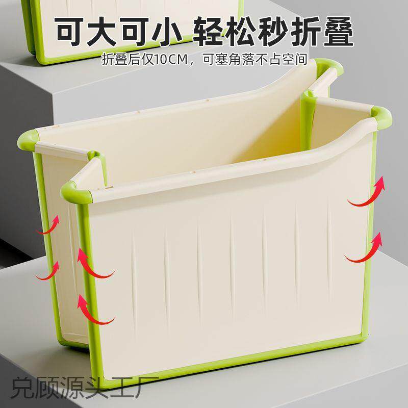 儿童泡澡桶宝宝洗澡桶家用大号折叠浴桶可坐6到12岁浴盆加厚超厚