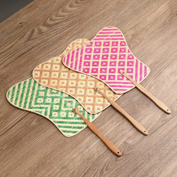 手工芭蕉星形全竹编扇子蒲扇精品宝宝纳凉复古手工花色牢固复古