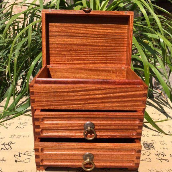 红木首饰盒缅花整实木中式收纳储物盒大果紫檀榫卯结构木制饰品盒,收纳整理,首饰盒,淘宝优惠券,粉丝福利购,淘宝优惠卷