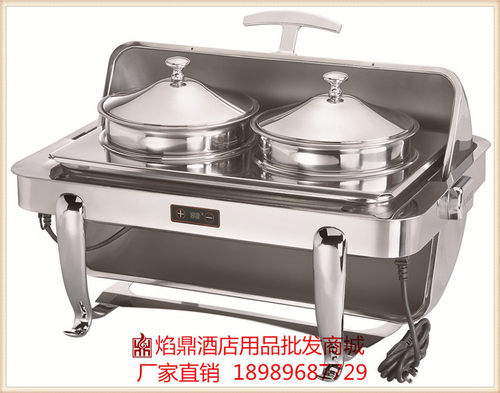 KINGO南洋精工牌可调温可视圆形自助餐炉/布菲炉tcb2405酒店专用