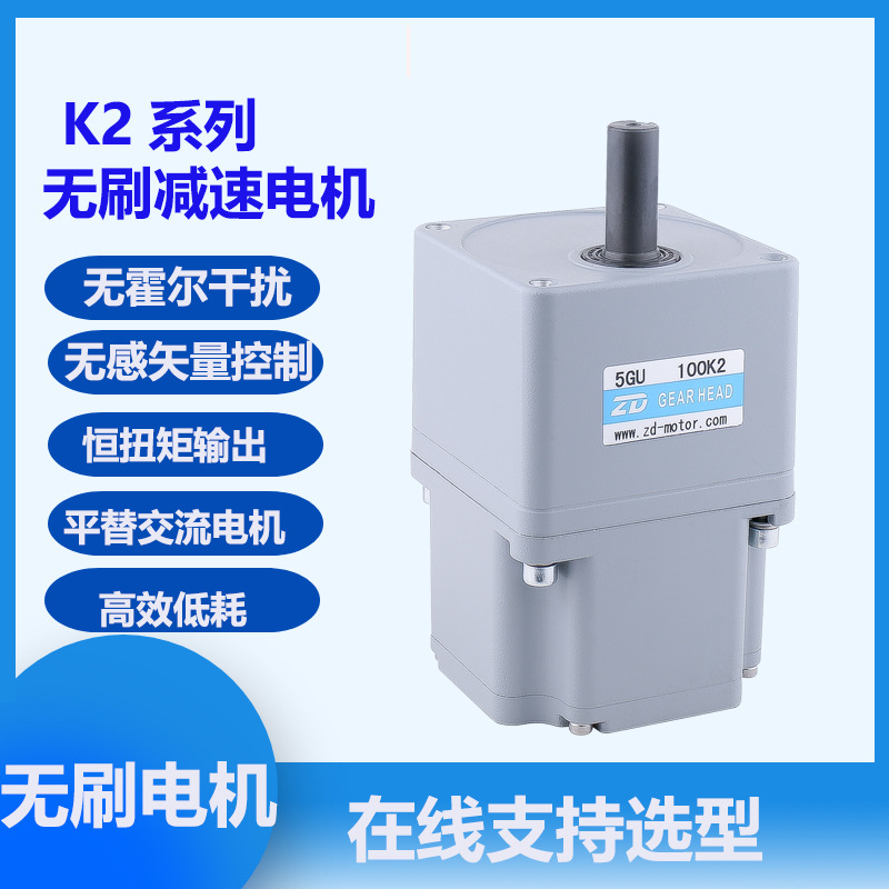 中大高压无感无刷电机220VK2系列平替微型交流电机齿轮减速电机