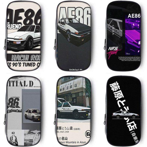 ae86文字周边d笔袋藤原豆腐店汽车文具盒男生男孩子文具袋铅笔袋