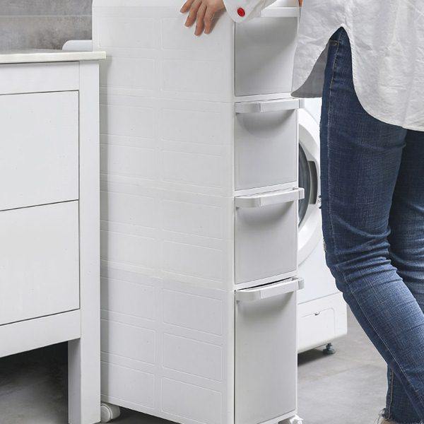 22CM卫生间夹缝置物架缝隙储物收纳架可移动抽屉式整理柜塑料窄柜,家庭/个人清洁工具,浴室角架/置物架,淘宝优惠券,粉丝福利购,淘宝优惠卷