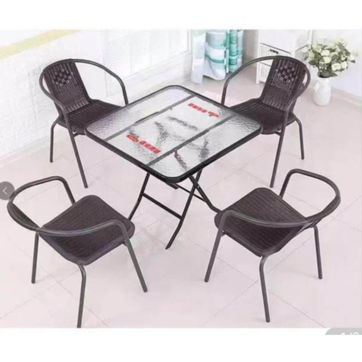 户外桌椅庭院可折叠玻璃组合休闲室外桌子奶茶店防水防晒套装露营,3C数码配件,USB灯,淘宝优惠券,粉丝福利购,淘宝优惠卷