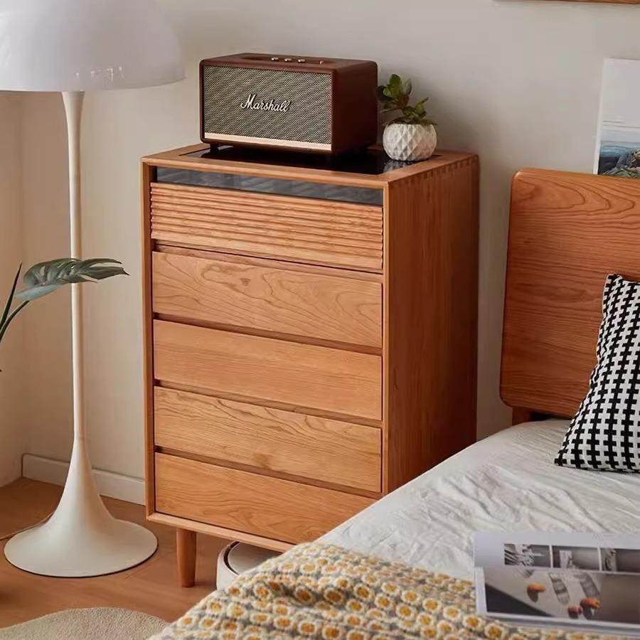 北美樱桃木五斗柜黑胡桃木实木电视边柜卧室收纳柜多功能沙发边柜,电子元器件市场,其它元器件,淘宝优惠券,粉丝福利购,淘宝优惠卷