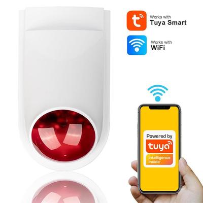 tuya涂鸦智能APP控制防盗警报支持场景设置室外声光报警器135分贝