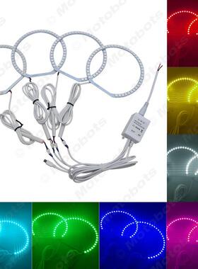 适用01-03款宝马BMWE39RGB-5050SMD遥控天使眼光圈大灯