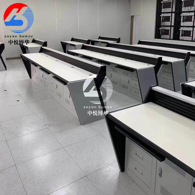 制造加工新闻工作台指挥桌钢木结合监控台操作台航空路网调度平台