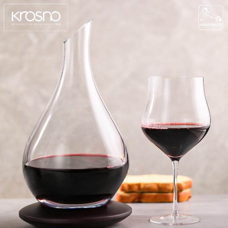 Krosno波兰进口人工吹制水晶醒酒器家用水滴红酒醒酒器分酒器酒壶