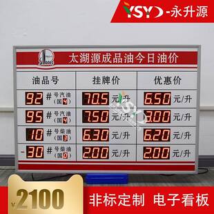 今日油价显示屏加油站价格公示牌价码牌LED显示屏电子看板