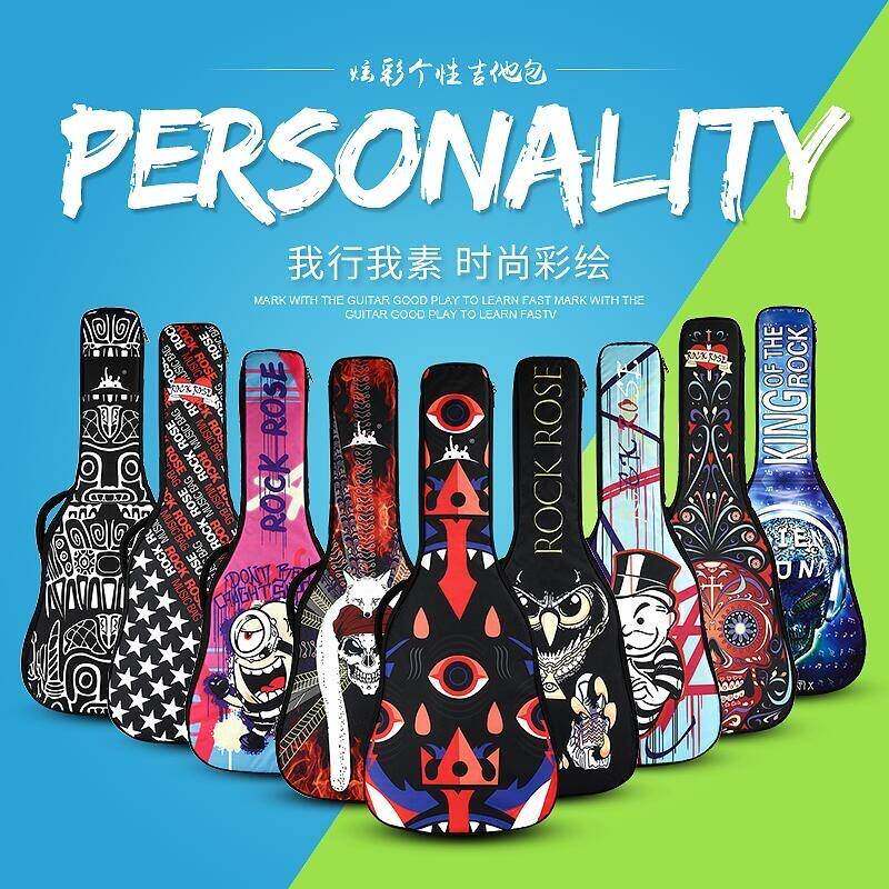 个性民谣吉他包41寸40寸彩绘双肩加厚防水古典木吉它琴套袋学生用