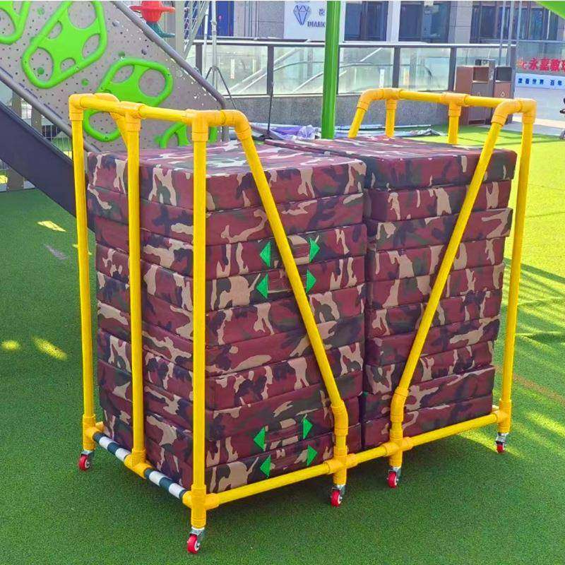 幼儿园体操垫收纳架儿童可移动推车玩具架户外专用垫子收纳柜带轮