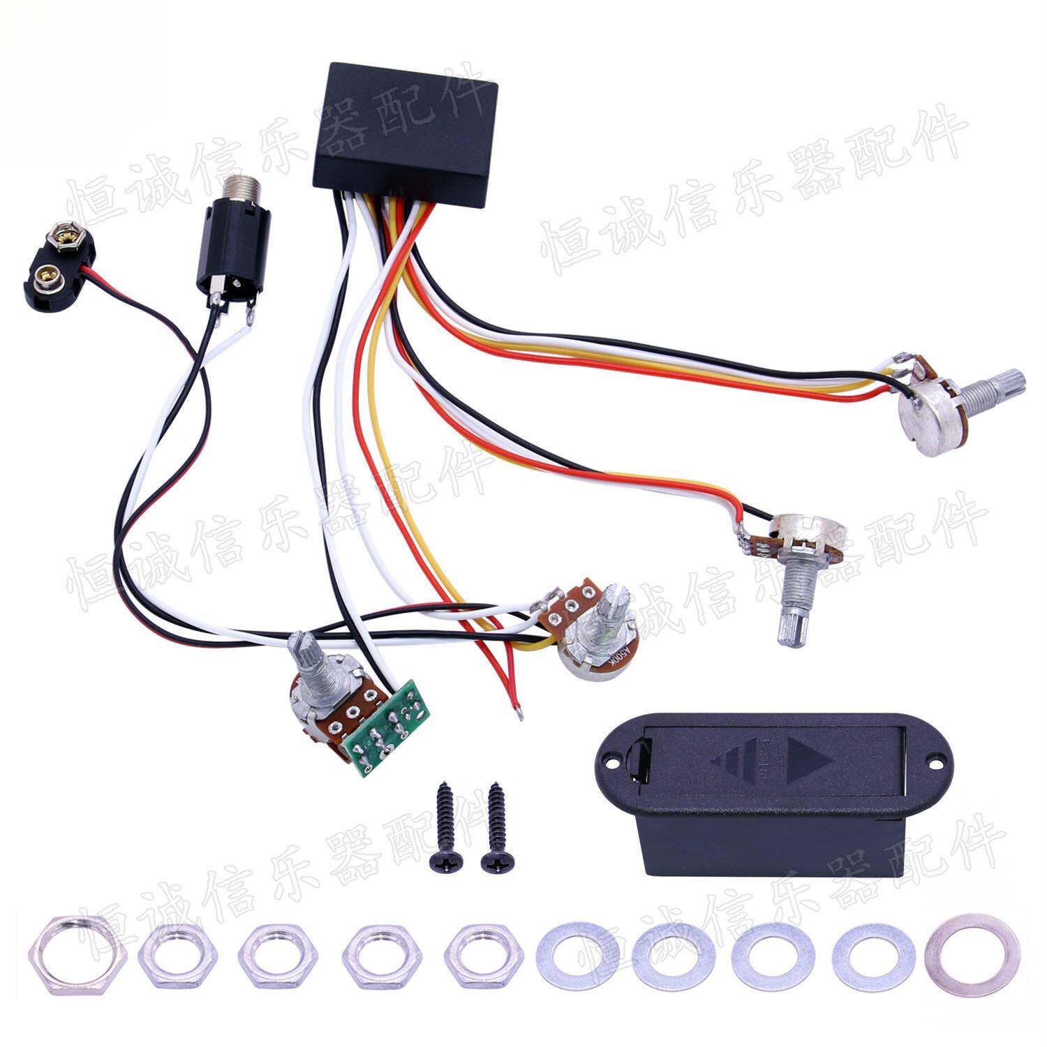 电贝斯拾音器线路电吉他贝司主动拾音器电路电贝司4个电子线路