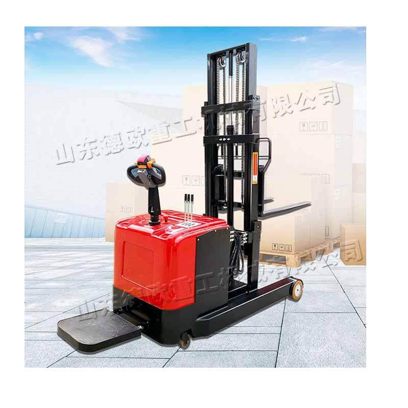全电动托盘堆高车CDD型站驾式全电动搬运车物流站2t电瓶叉车