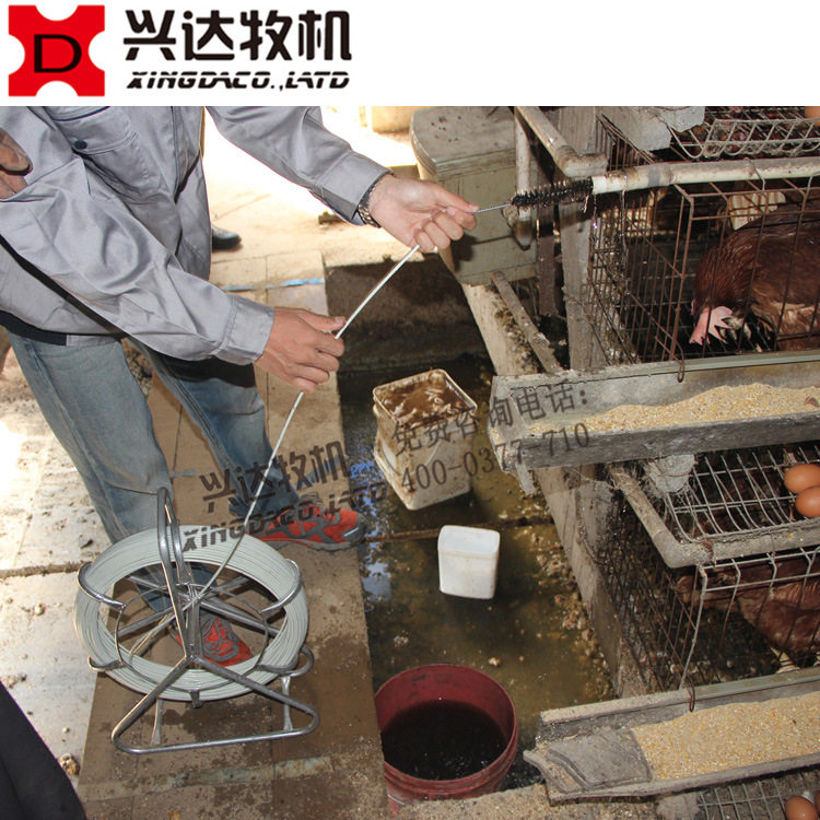 鸡鸭水线清理器养殖专用疏通器笼养肉鸡设备兴达牧机