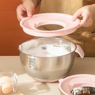 304不锈钢盆具烘焙家用铁盆厨房加深打蛋碗揉面和面奶油打发