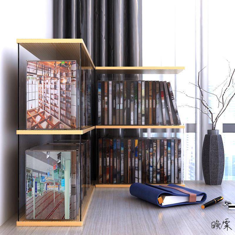 黑胶收纳架置物架专辑古典收纳简易日式存放盒杂志柜游戏桌面