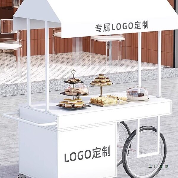 铁艺花车摆摊车多功能商场展示架酒店活动批发车户外移动摊位推车