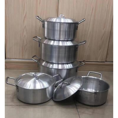 5PCS套装铝锅34CM,38CM,40CM,44CM,48CM