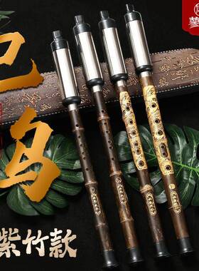竖吹巴乌乐器儿童C调降B调G调F调小学生成人专业紫竹演奏型巴乌