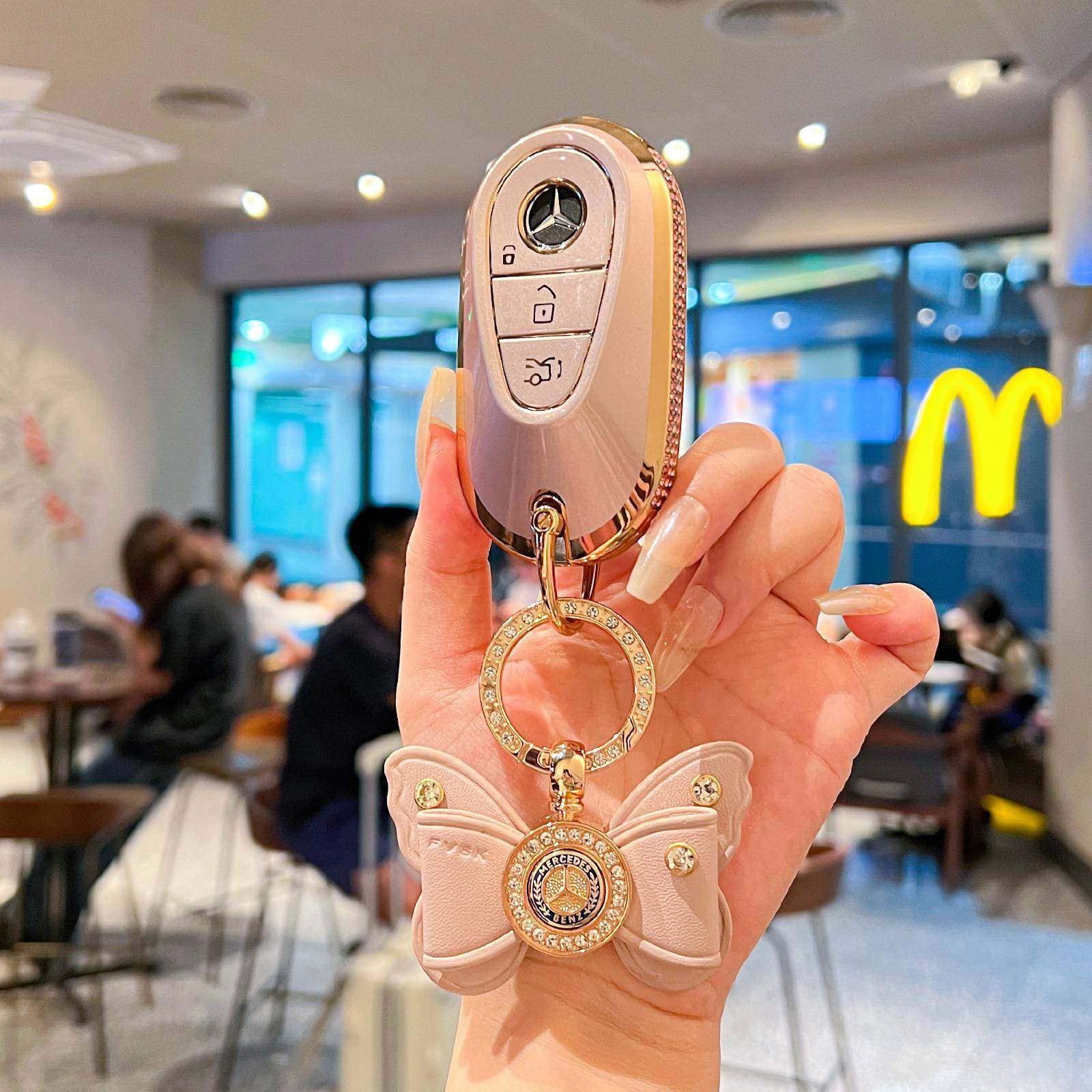 适用奔驰c260l钥匙套glc壳e300l/gla200/glb220gle/cla/BV车钥匙