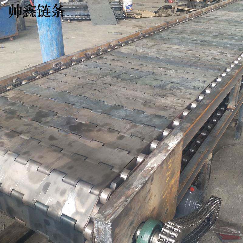 不锈钢链板输送机大型工件扣板流水线重型吨包板链输送机设备