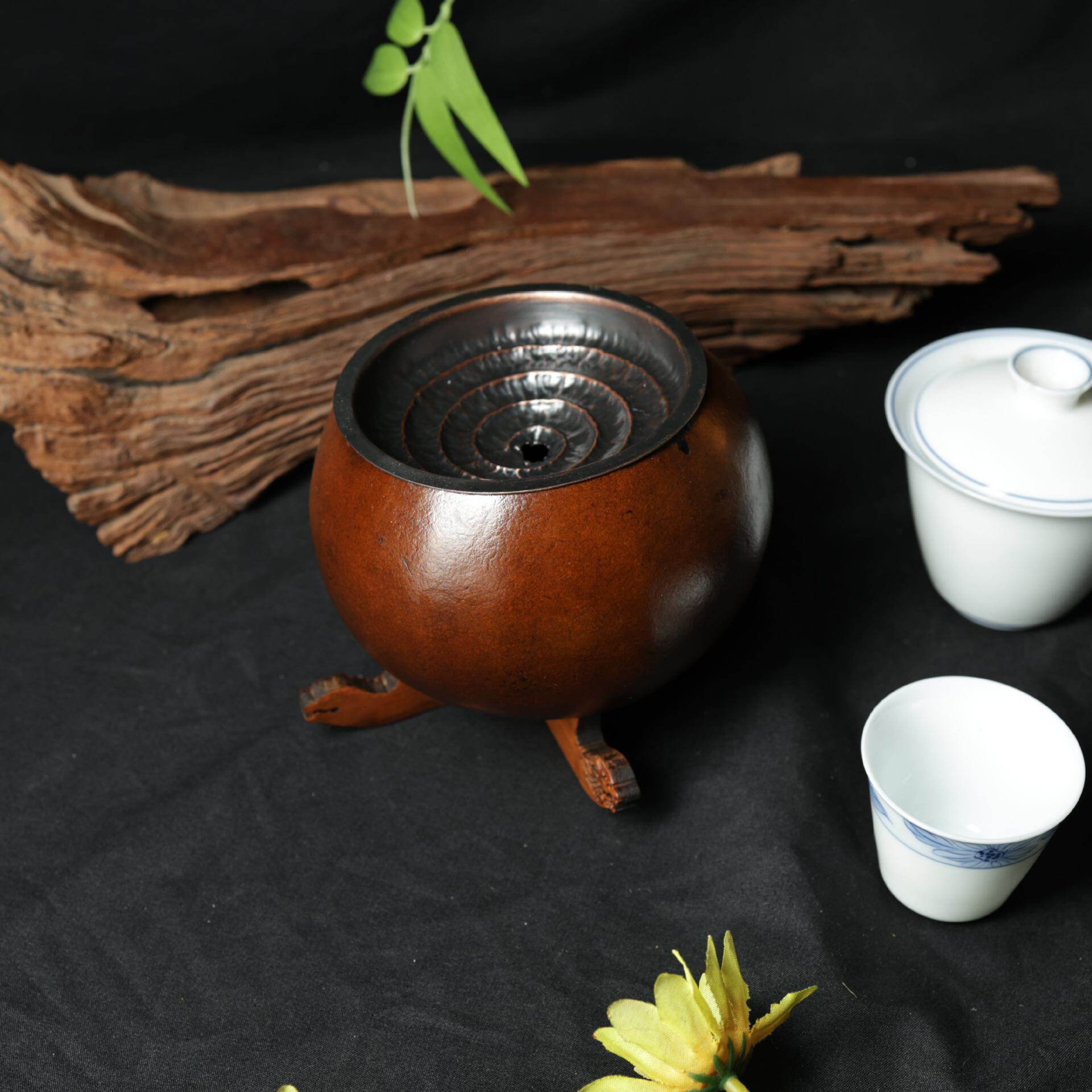 工厂直销手工批发摆件竹编茶具收纳盒工艺品茶道具水盂
